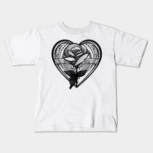 Rose and heart Kids T-Shirt